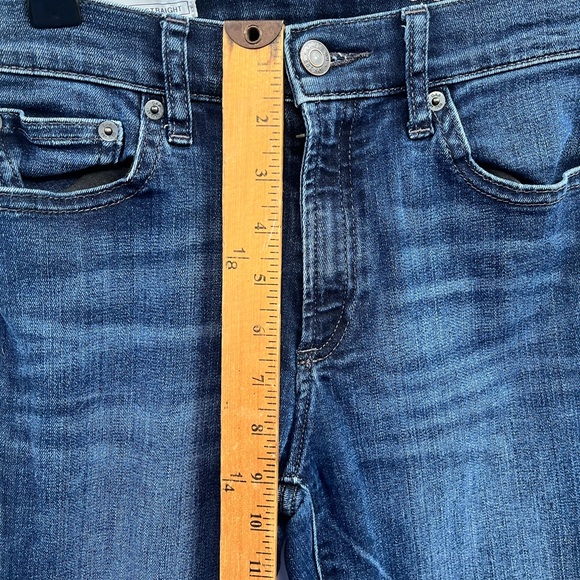 Gap Dark Wash Slim Straight Denim Jeans Size 27 - Picture 3 of 11